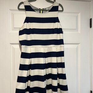 Xhilaration Women’s Sleeveless Dress - NWOT - white/navy blue stripe - XXL
